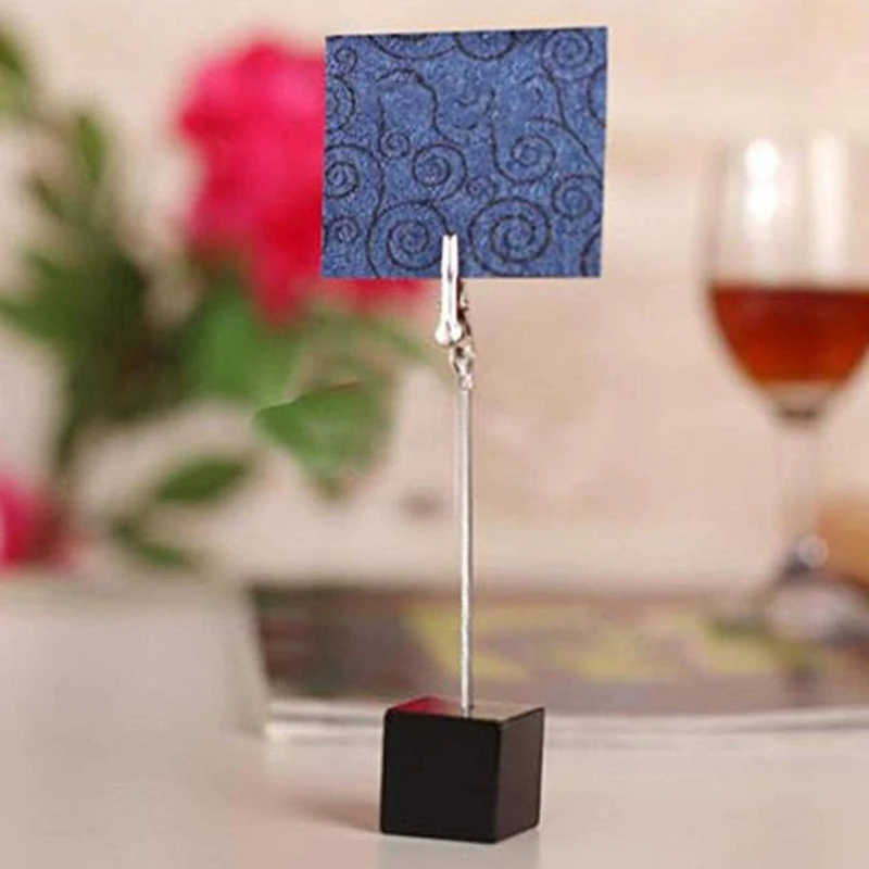 

10Pcs Table Number Holder Name Place Card Holder Memo Clip Holder Stand Note Holder Pictures Card Paper Menu Clip