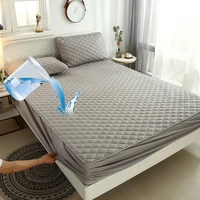 thicken waterproof quilted mattress cover king queen quilted fitted bed sheet anti bacteria mattress topper air permeable