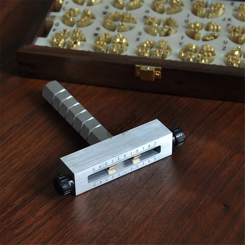 RCIDOS-letras estampadas de aluminio para grabado CNC, set de 195 unids/set, con caja y mango, apto para m&aacute;quina Movego-1