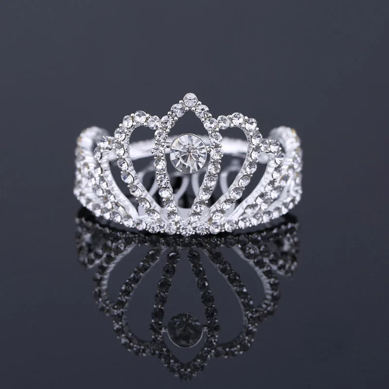TDQUEEN мини круглые диадемы и короны с гребнем посеребренные хрустальные стразы свадебные аксессуары для волос для женщин
