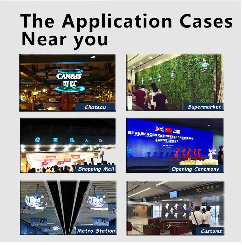 3d голографический проектор для невооруженного глаза 72 см 960 шт. Wi-Fi светодиодный