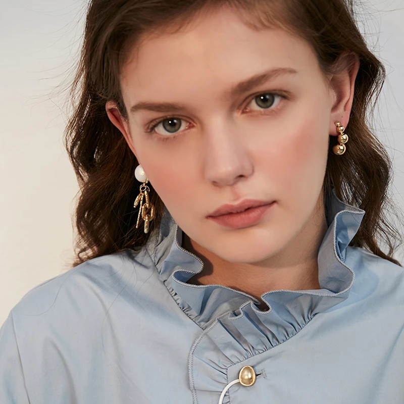 Панк Асимметричная ключ моделирование серьги в виде капель для Для женщин тали