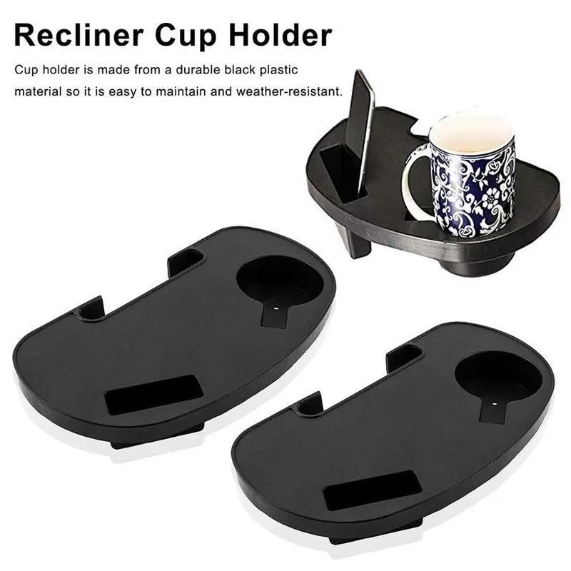 

Black Folding Chair Cup Holder Tray Outdoor Garden Trays Beverage Beach Coffee Gravity Tea Recliner Bottle Camping Tool Lou O0S1