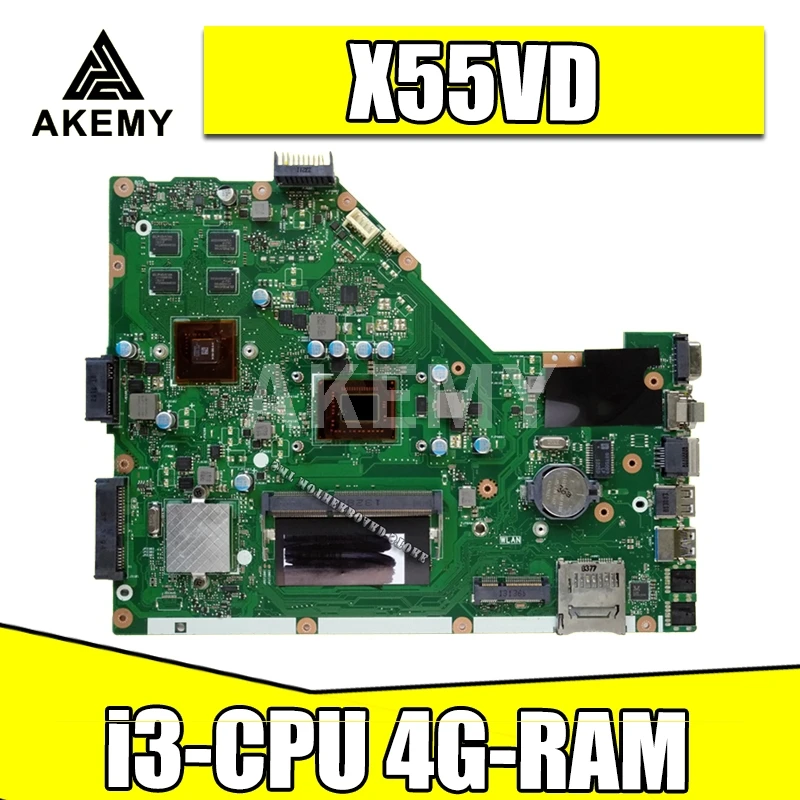 X55VD материнская плата i3-4G для For Asus X55VDR X55V X55C ноутбука Материнская Тест 100% ОК |