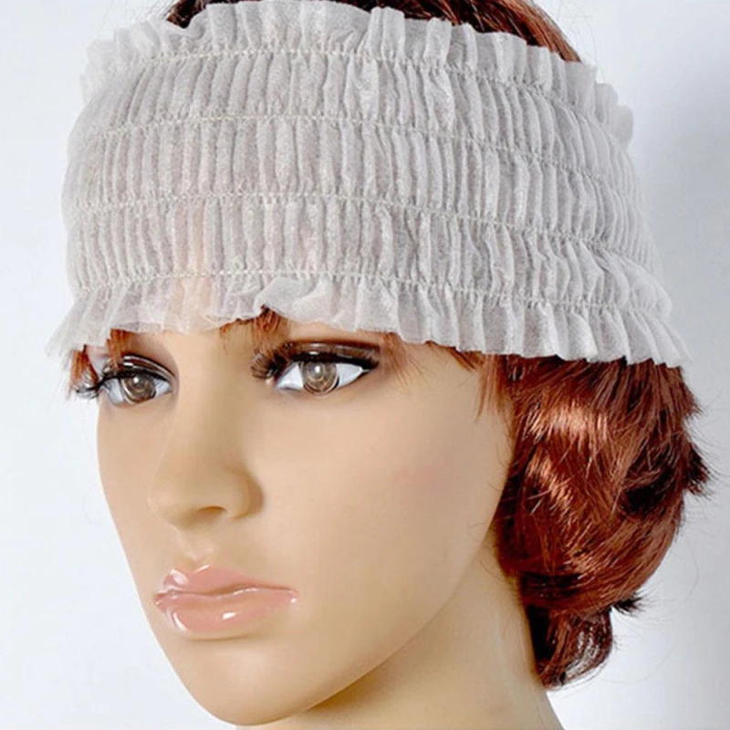 

100Pcs Disposable Headbands Elastic Non-Woven Grafting Eyelashes
