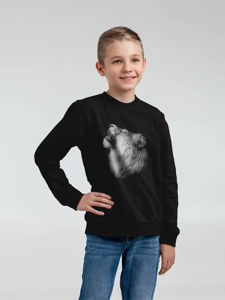 Свитшот детский Like a Lion черный|Толстовки и кофты| |