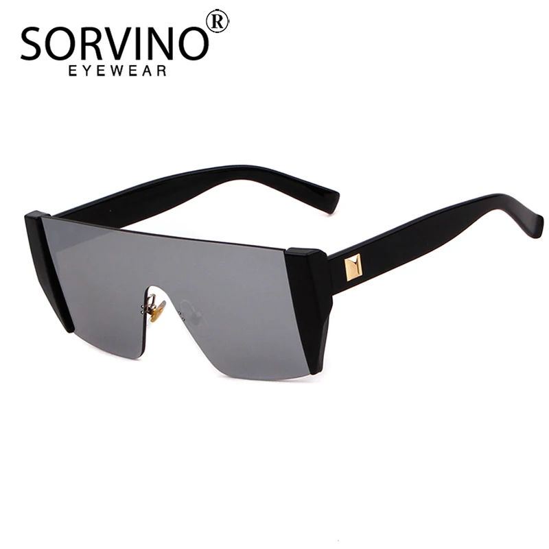 SORVINO футуристические негабаритные солнцезащитные очки без оправы 2021 мужские