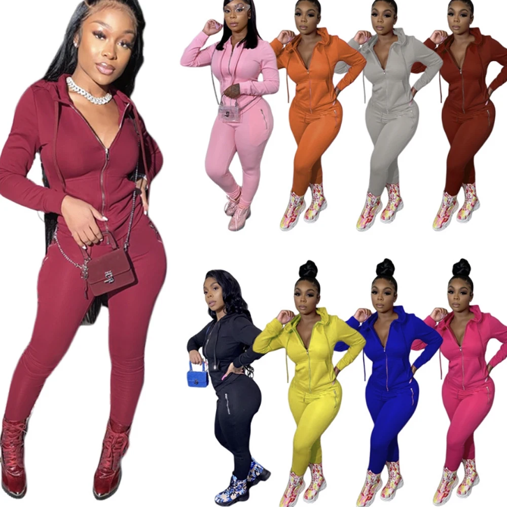 Женский трикотажный спортивный костюм однотонный комплект из двух предметов