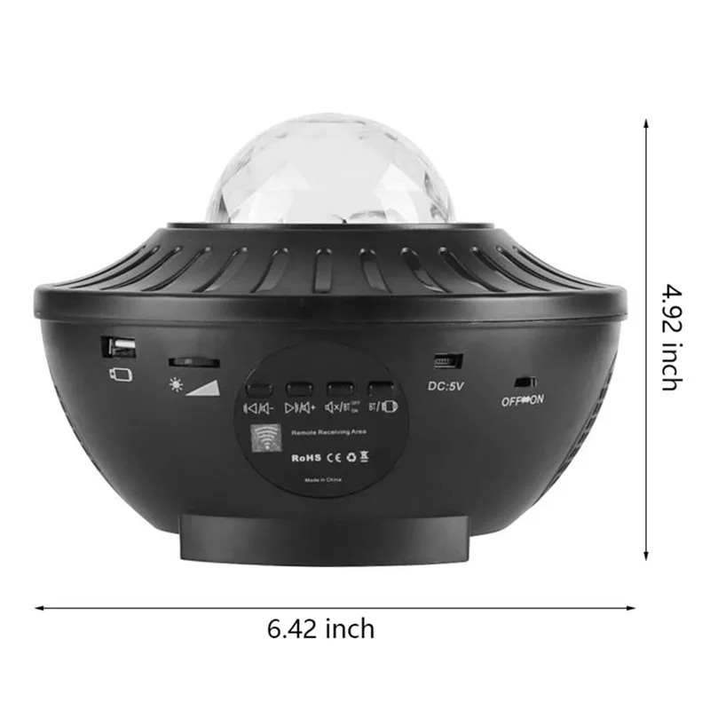 

Starry Projection Lamp 2 In 1 Adjustable Brightness with Bluetooth Music Speaker Starry Sky Projection Lamp Bedroom Glow Party