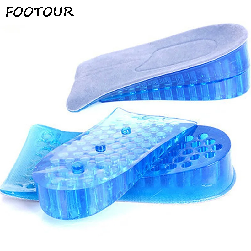 

FOOTOUR Silicone Height Increase Insoles Heel Spur Cushion Soles Relieve Foot Pain Protectors Heel Cup Insole Inserts Gel Pads