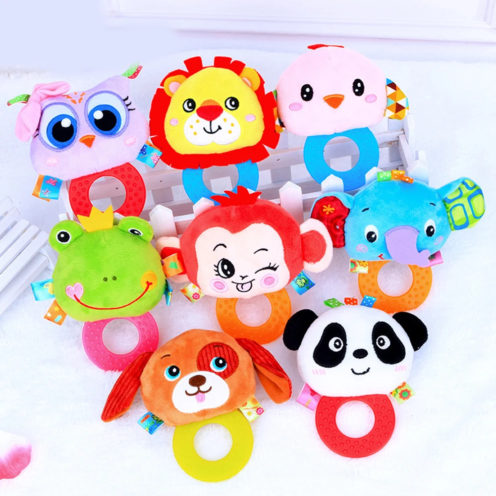 Плюшевая собака животное детская игрушка для прорезывания зубов