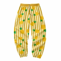 2021 new 3d print pineapple pattern sweatpants womenmen fitness joggers spring high street anime trousers pants sweatpant