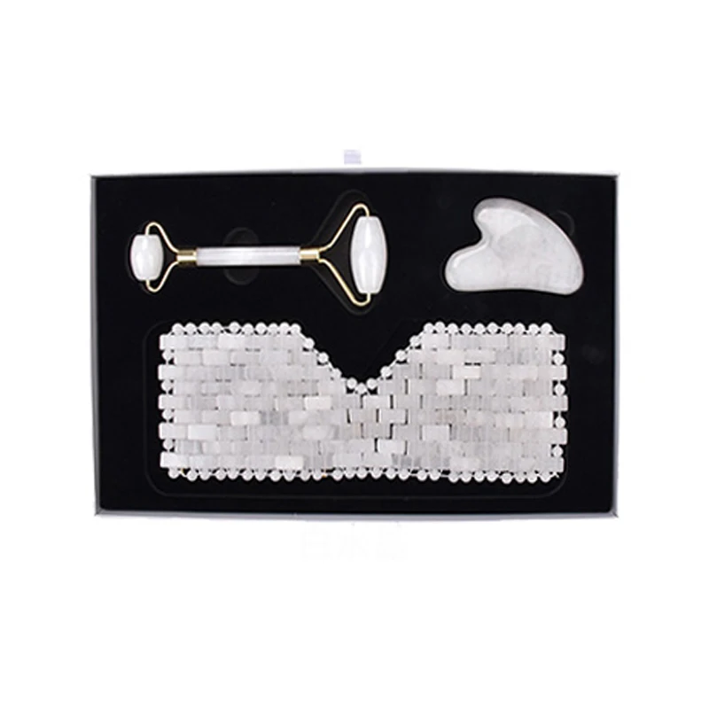 Натуральная Нефритовая маска для глаз из розового кварца брикет гуаши скребок