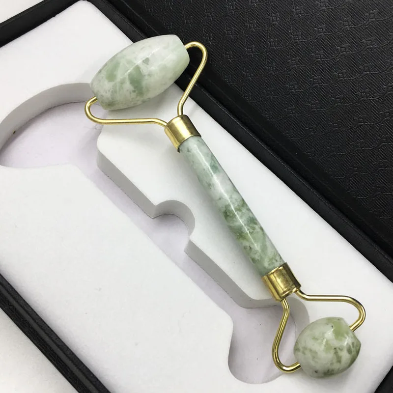 Face Massage Roller Jade Stone Slimming Facial Lift Hands Body Skin Relaxation Double Heads Beauty Health Care Tools |