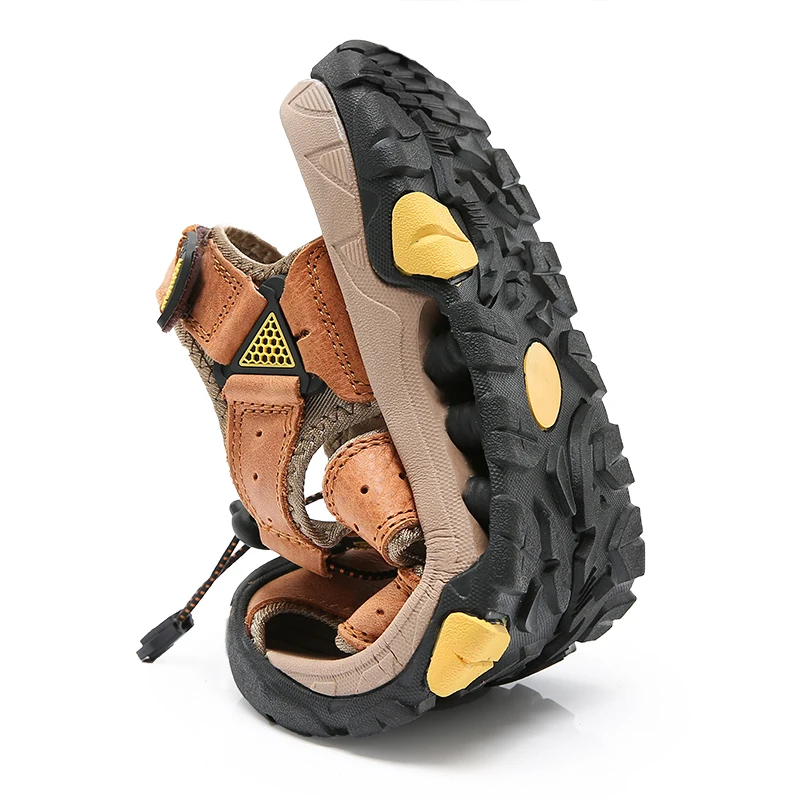 Сандалии гладиаторы мужские из натуральной кожи босоножки на резиновой подошве