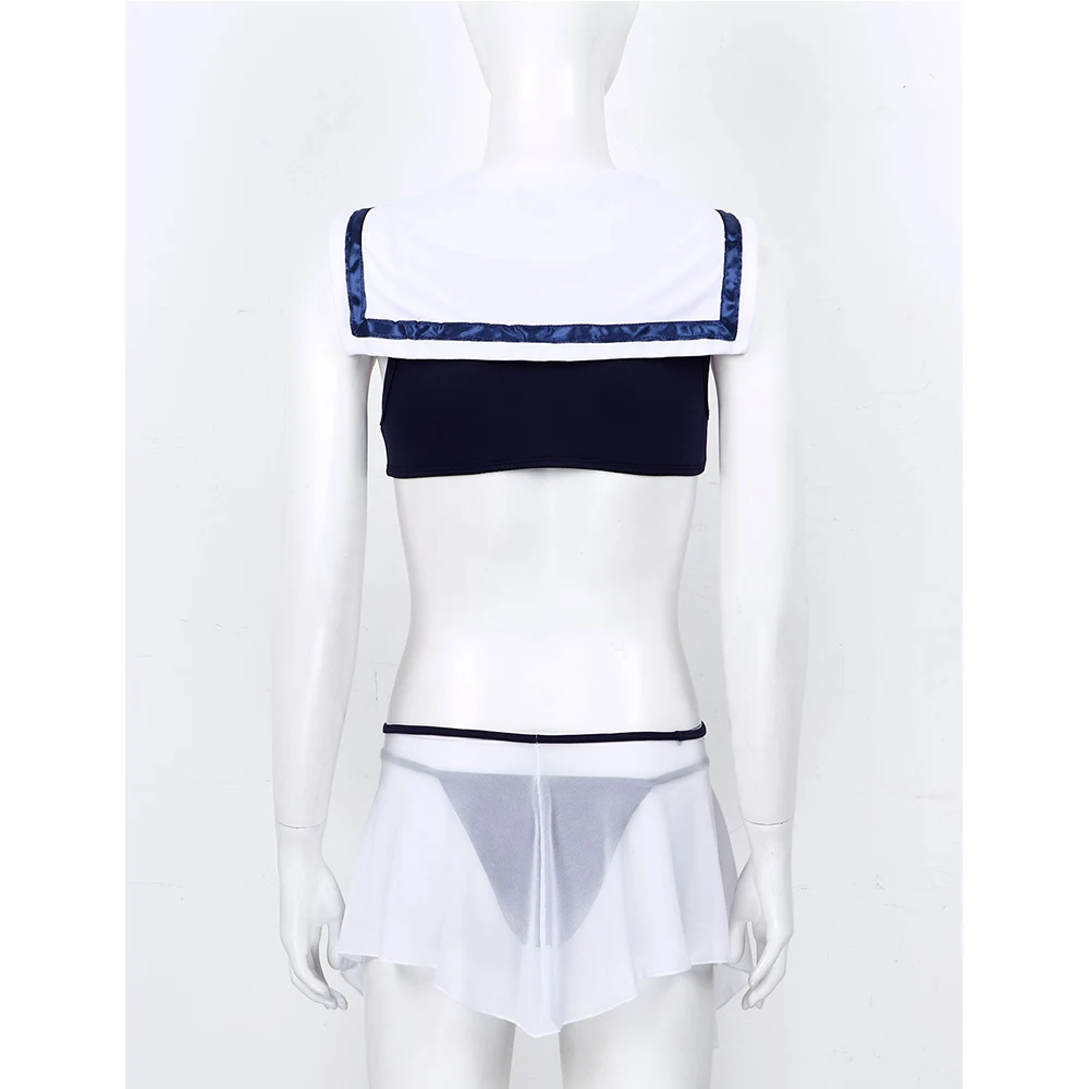 Женское экзотическое нижнее белье комплект матросского костюма Женский костюм