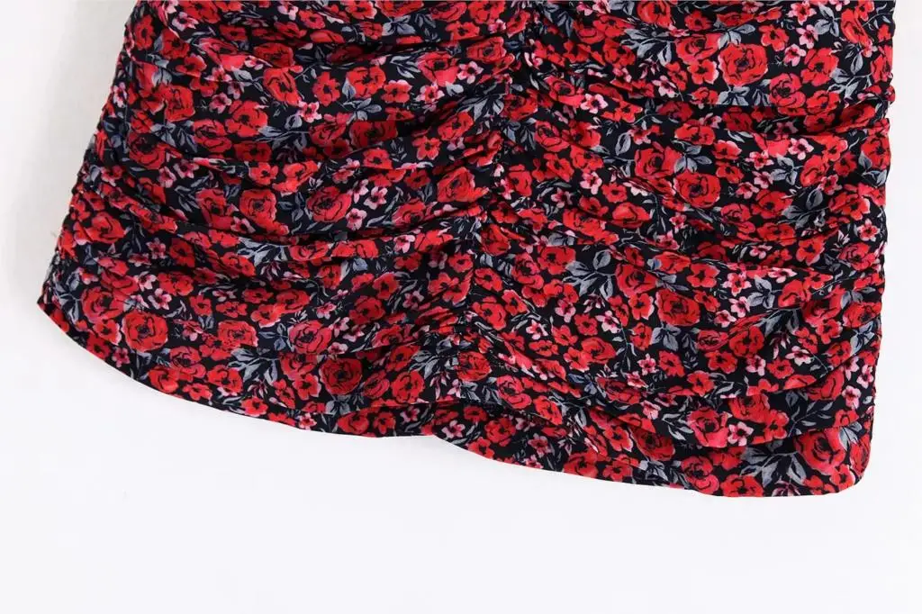 Женская юбка с цветочным принтом винтажная Сексуальная мини-юбка запахом и