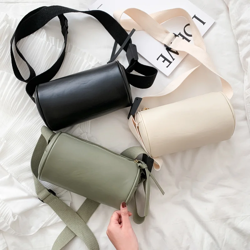 

Women Shoulder Bag Fashion Ladies Messenger Bags Youth Waterproof Handbag Round Simple Female High Quality Pu Leather Bag Luxury