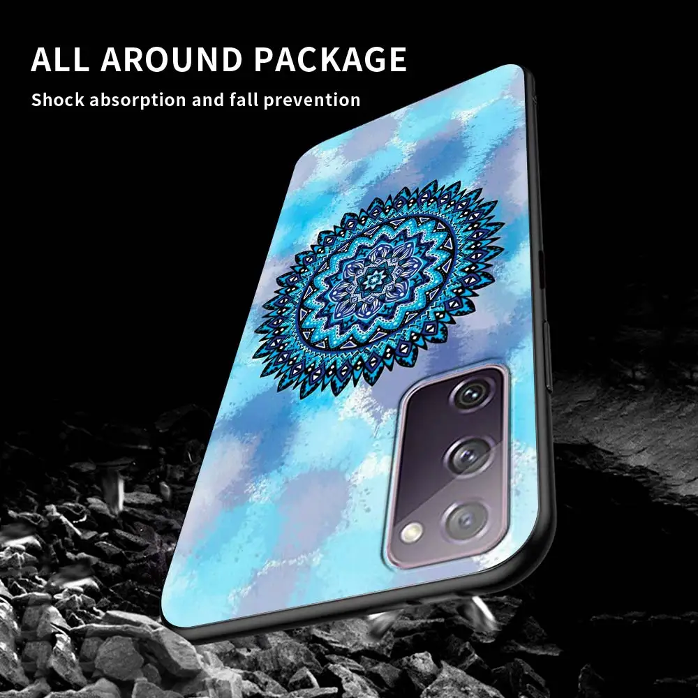 

Flowers Mandala Silicone Cover for Samsung Galaxy S20 FE S21 S10 S9 Plus S8 Note 20 Ultra 10 Lite 9 8 Soft Phone Case