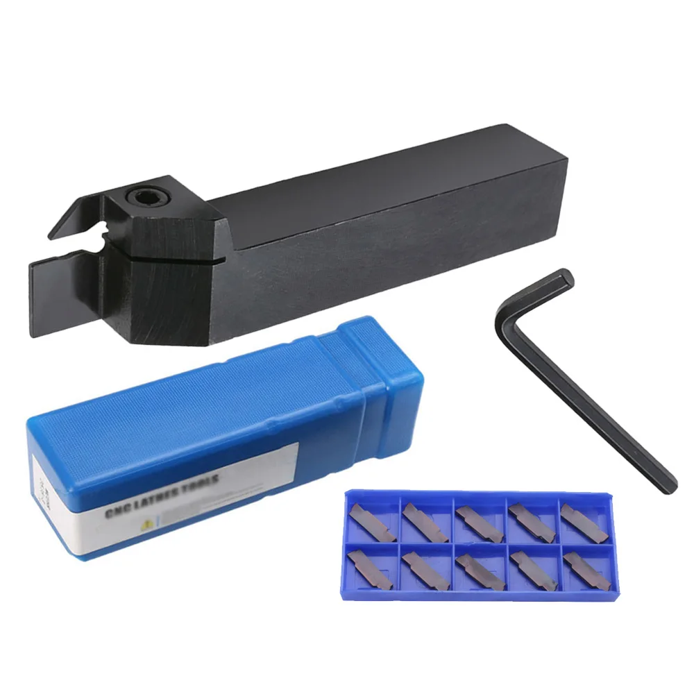 

MGEHR2525-3 Lathe Grooving Turning Tool Holder+10pcs MGMN300-M Inserts Set Kit