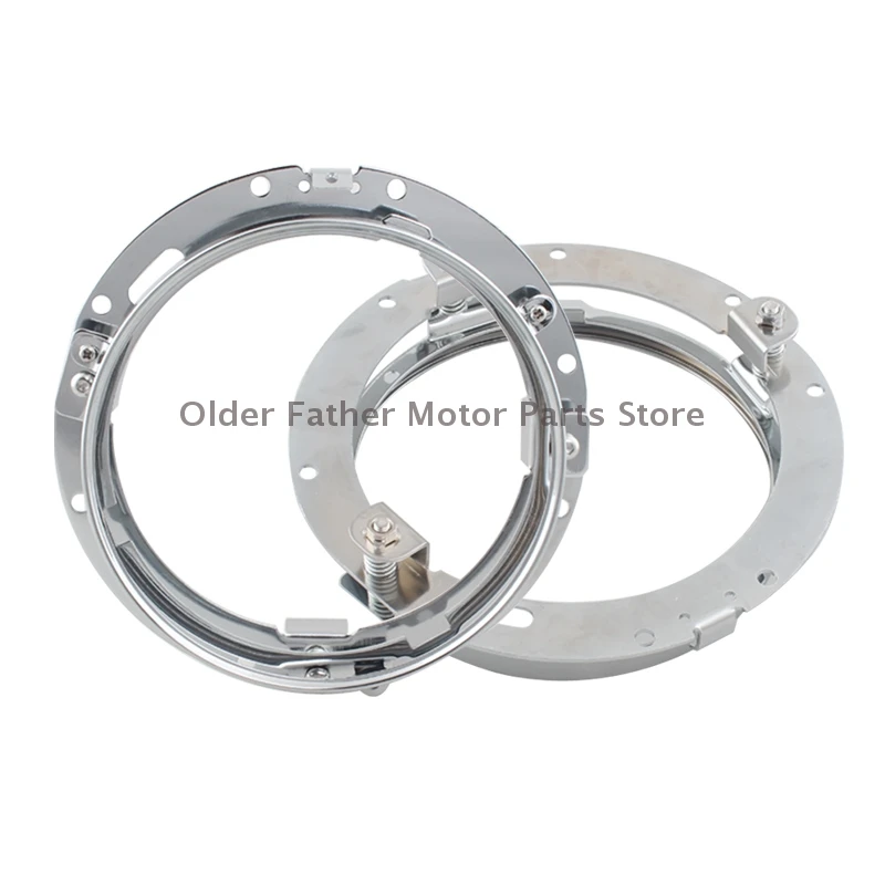 

Motorcycle Chrome 7" headlight ring mount bracket adapter For Harley with 7" headlights LED all models