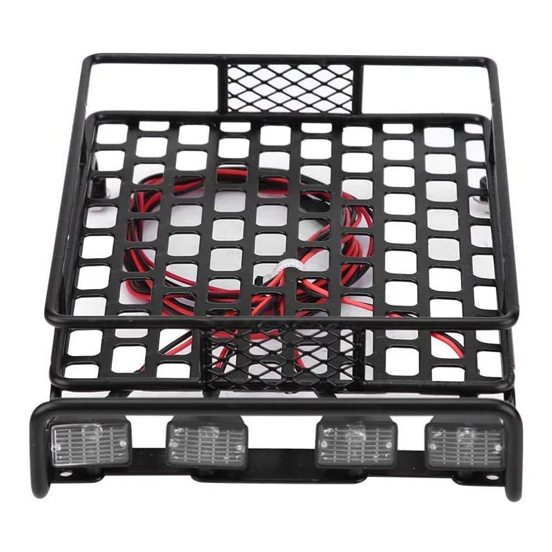 

Roof Luggage Rack LED Light Bar for Wrangler Tamiya CC01 Axial SCX10 Aluminum Alloy Luggage Rack Car Roof Rack