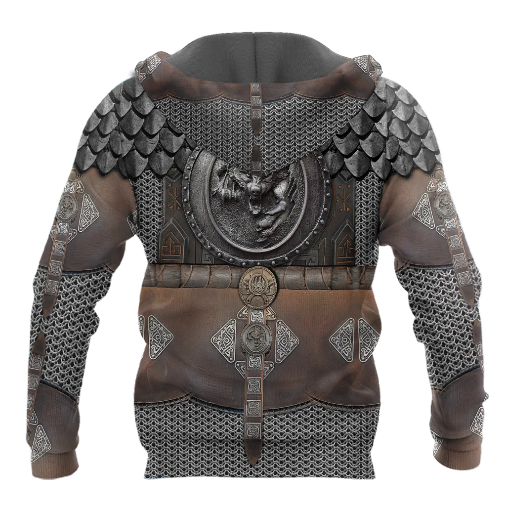 Мужская толстовка с капюшоном и 3D-принтом в стиле викингов | одежда