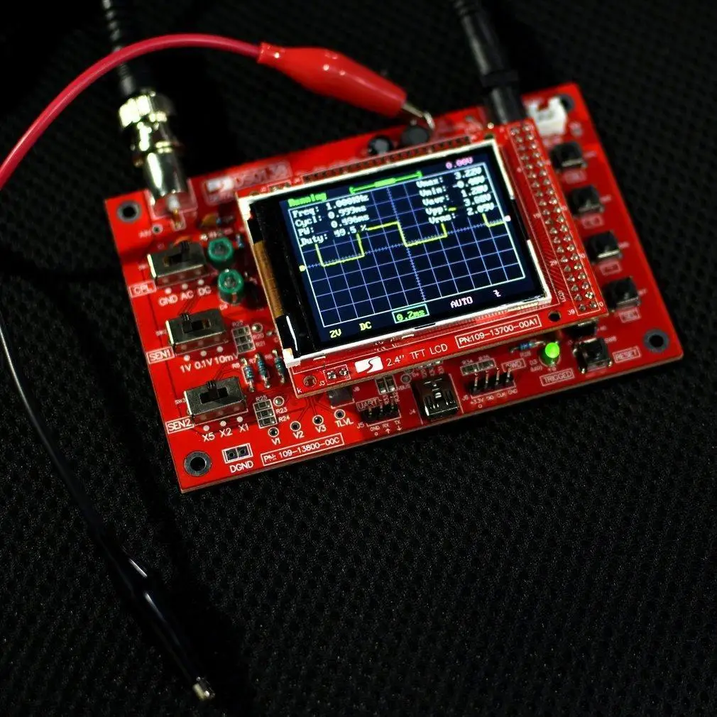 DSO138 2 4 &quotцифровой осциллограф TFT Набор diy части + акриловый DIY Чехол|Осциллографы| |