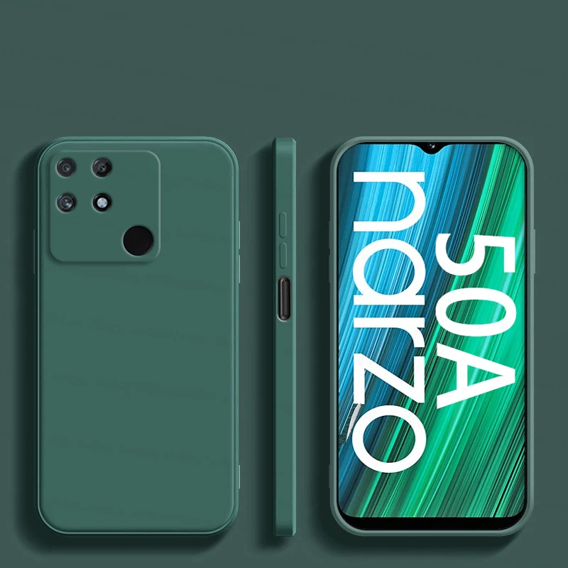 Для Realme Narzo 50A чехол Realme Narzo 50A 50i 30A 30 Pro противоударный жидкий Силиконовый ТПУ чехол для телефона Realme Narzo 50A