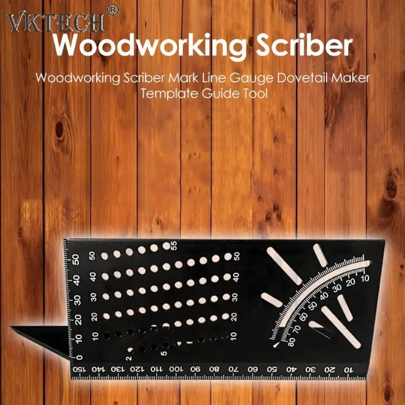 Деревообрабатывающий Scriber Mark Line Gauge Dovetail Maker шаблон направляющий инструмент маркировочный Калибр суппорт Линейка плотник измерительный инструмент