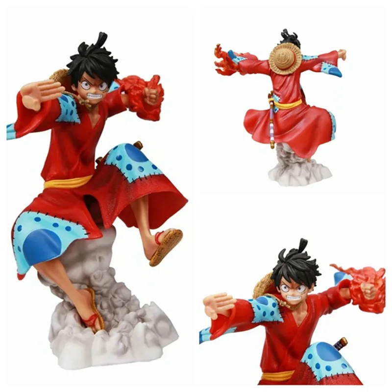 

Cute Anime One Piece Wano Country Monkey D Luffy Kimono Ver. PVC Action Figure Collectible Model Kids Toys Doll Gifts 21cm