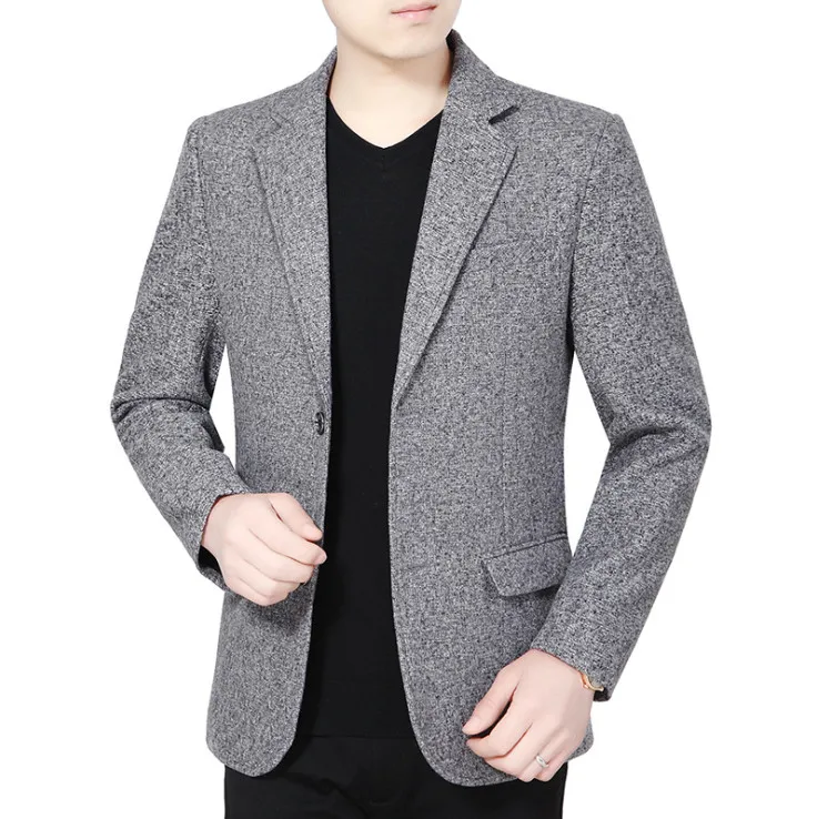Мужской Блейзер в британском стиле приталенный Повседневный пиджак весна осень