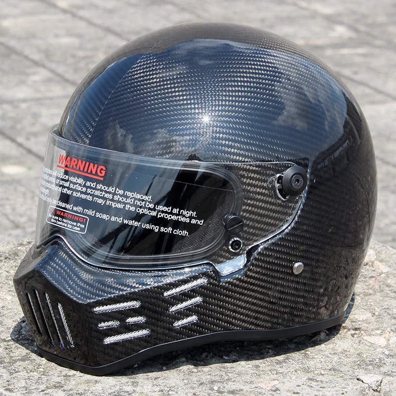 Мотоциклетный шлем из углеродного волокна с полным лицевым покрытием Casco Moto