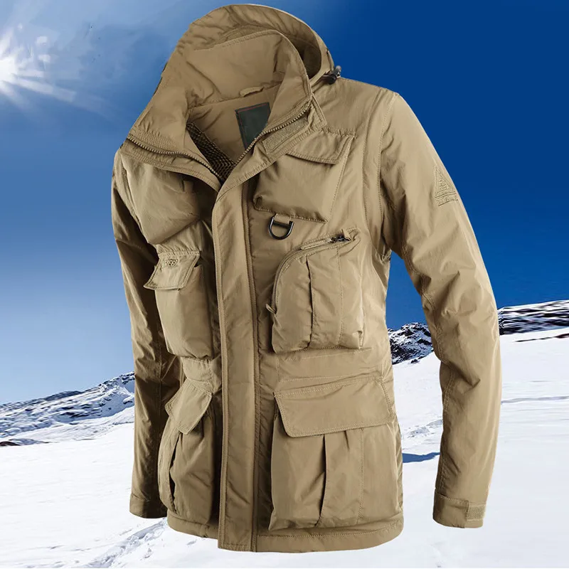 

Men's Plus-size Blazer For Men's Youth And Fleece Blazer Windproof Waterproof Jacket Outdoor Detachable Sleeve Multi-bag Blazer