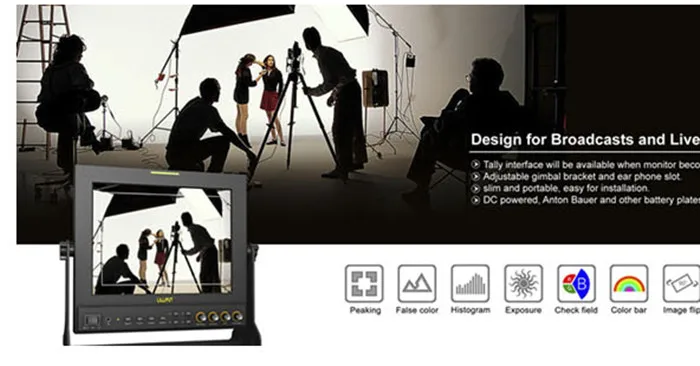 Lilliput 9.7&quot 969A/S 3G HD SDI Monitor IPS Panel LED Field HDMI YPbPr AV Peaking for BMCC | Электроника