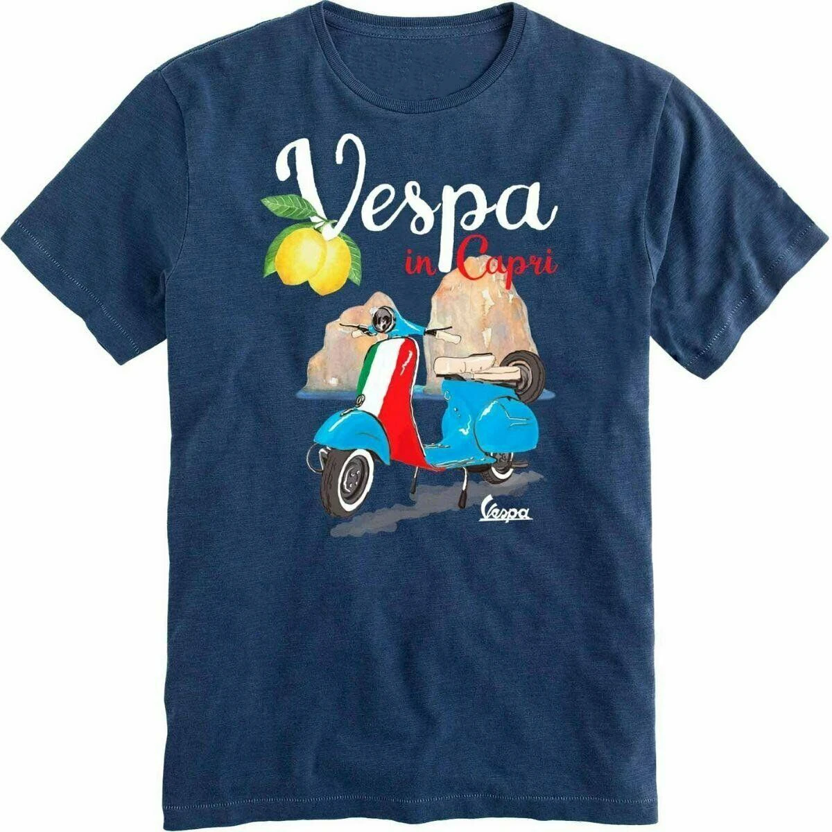 

T-Shirt-Mc2-Saint-Barth-Stampa-Vespa-Capri-Uomo-Shirt