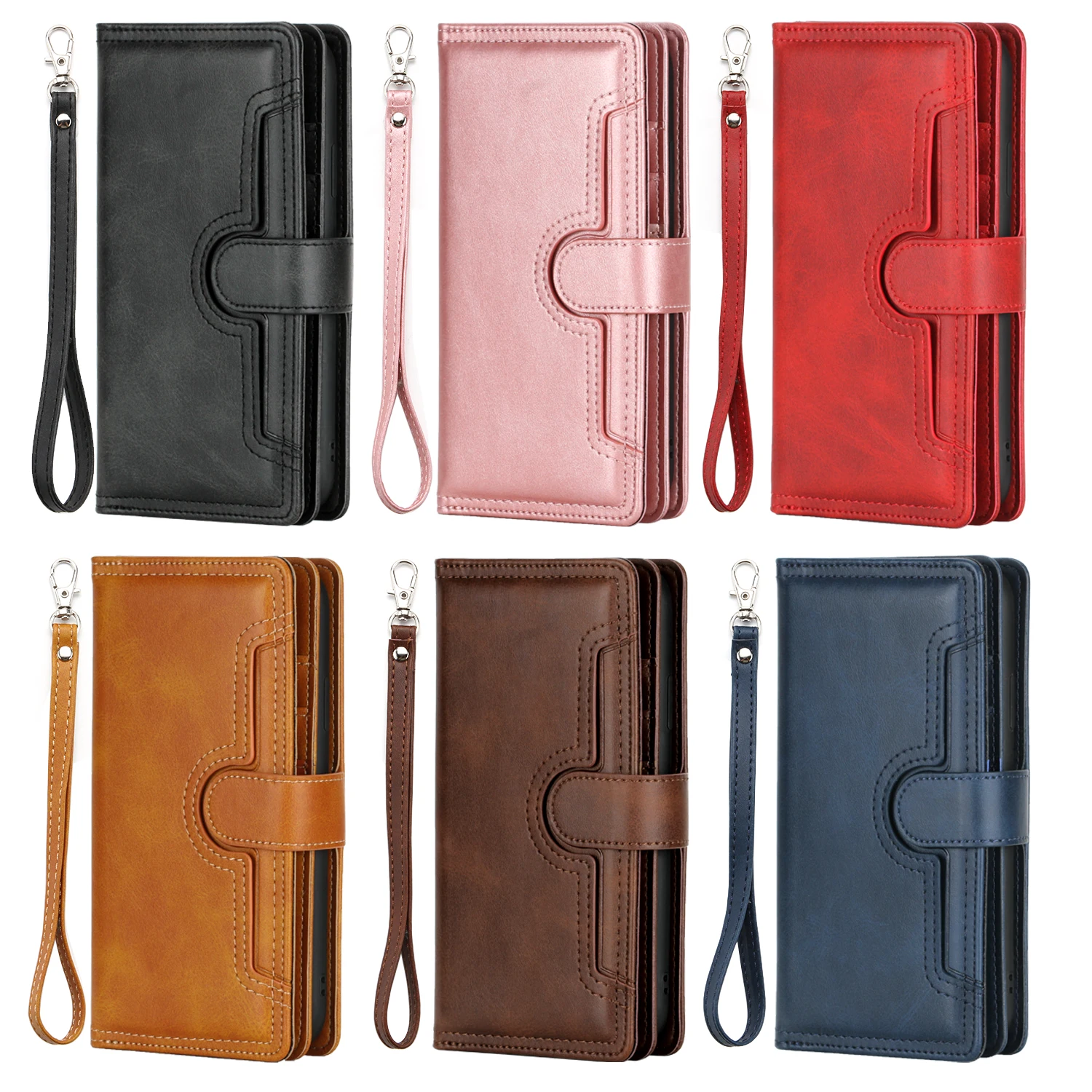 

Multi-functional Wallet PU Leather Phone Case for iPhone 12 mini 11 Pro Max Xs Max XR X 8 7 6s Plus SE for Samsung S20 Ultra