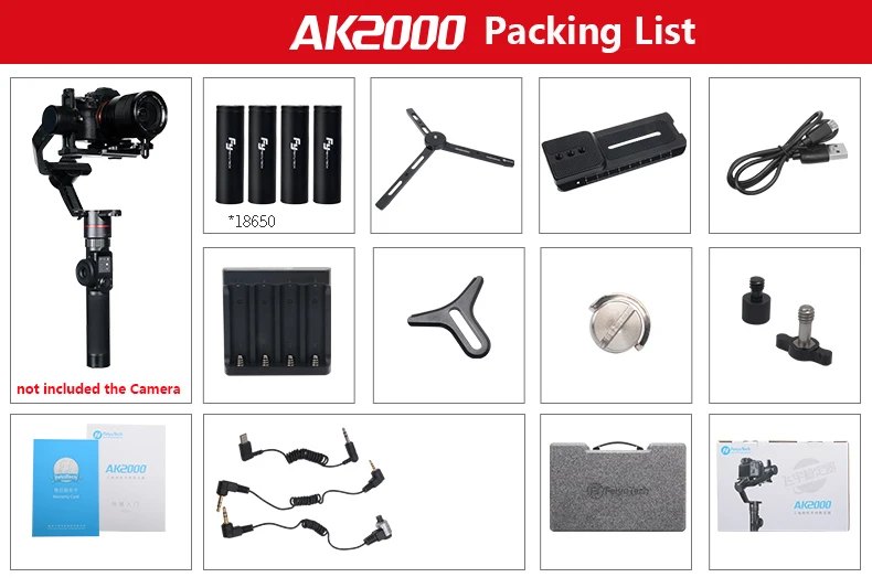 FeiyuTech AK2000S 3 оси Gimbal Стабилизатор Ручной для NIKON SONY CANON DSLR камера estabilizad - Цвет: AK2000