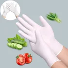 Одноразовые Белые нитриловые перчатки 10 шт.лот, Нескользящие маслостойкие антистатические латексные перчатки, многофункциональные товары для уборки дома