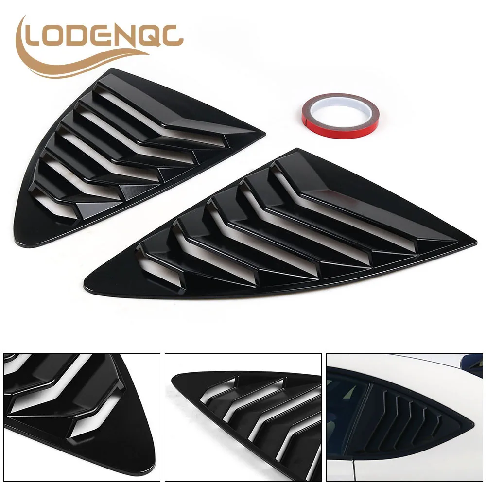 

Lodenqc Car Styling ABS Side Window Louvers Scoop Cover Vent For Scion FR-S For Subaru BRZ 2013-2020 2 PCS/SET BX102073-BK