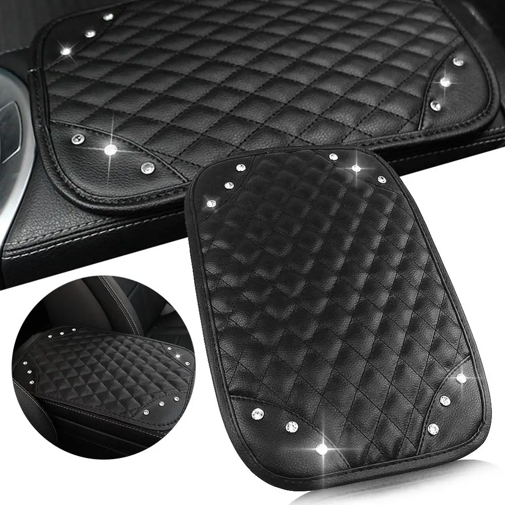 

Universal Crystal Car Center Console Armrest Pad Car Armrest Seat Box Cover Protector Car interior Accessories