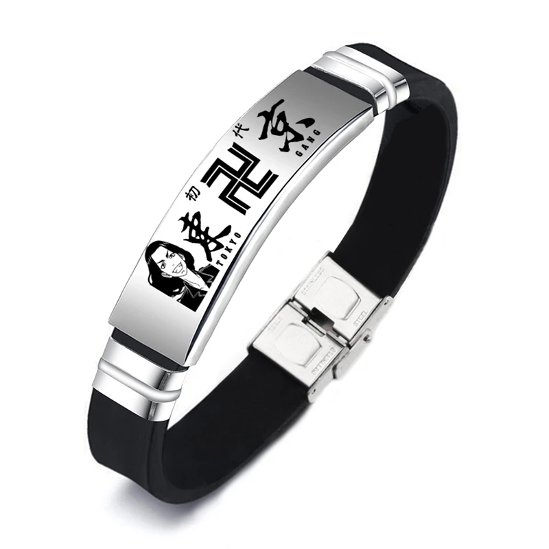Модный браслет из нержавеющей стали с рисунком Токийский рептив персонажи ID для