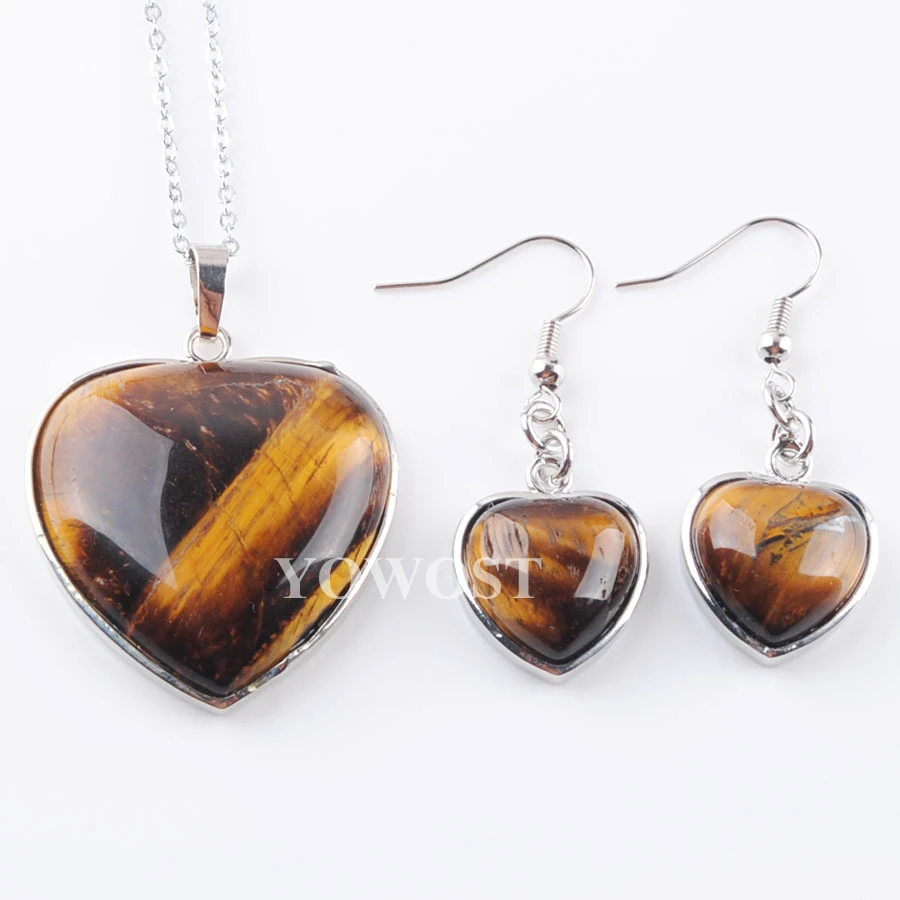 Женское ожерелье с подвеской серьги-кольца бусы для вечеринки любовным сердцем