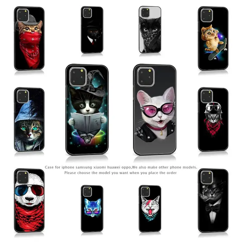

cat cool cute Phone Case for iPhone 11 12 pro XS MAX 8 7 6 6S Plus X 5S SE 2020 XR Soft silicone