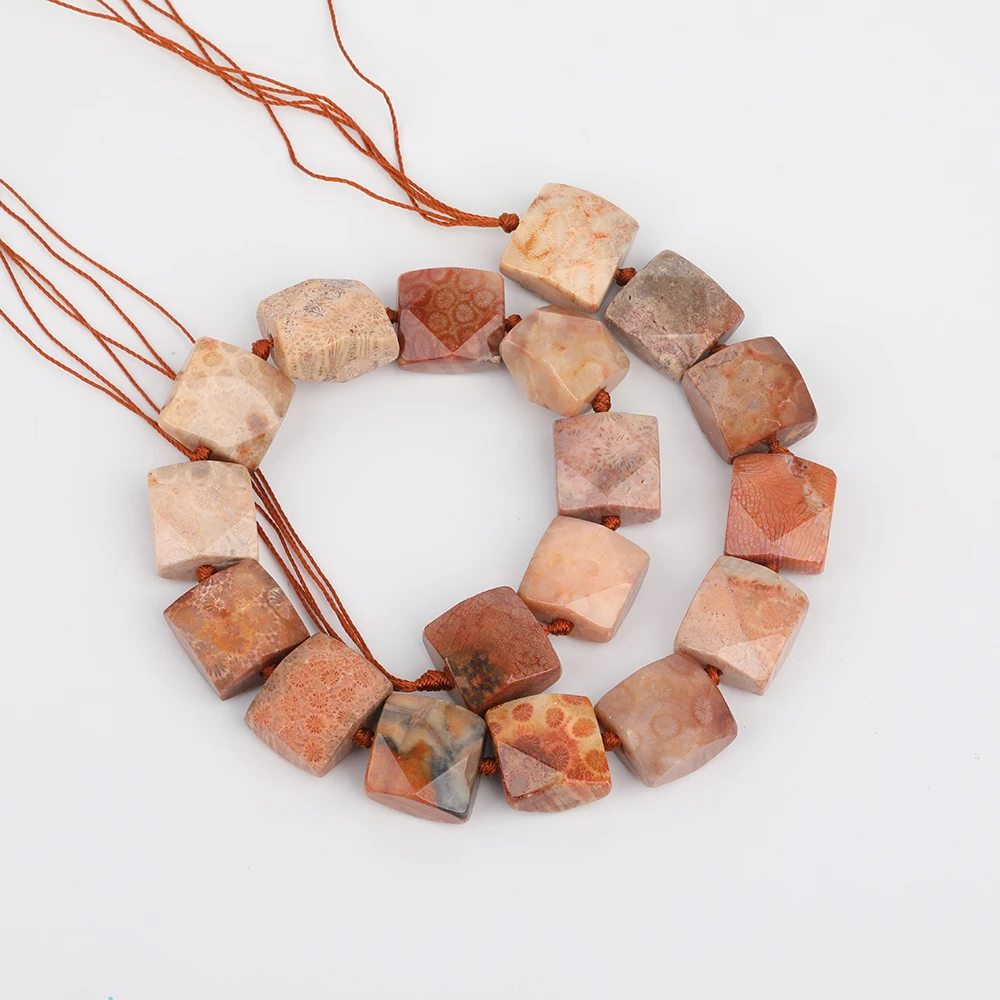 Синий цвет квадратный коралловый нефрит ломтики разделитель бусины ювелирные