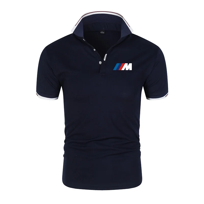 

2021 Bmw M Power Summer Pure Cotton Men's Breathable Top Casual Polo Shirt Short Sleeve Printed Unisex Lapel Fashion Sports Top