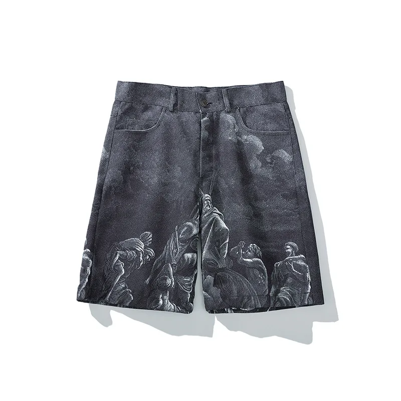 UNCLEDONJM мужские шорты с рисунком летние хлопковые Модные брендовые дышащие kanye