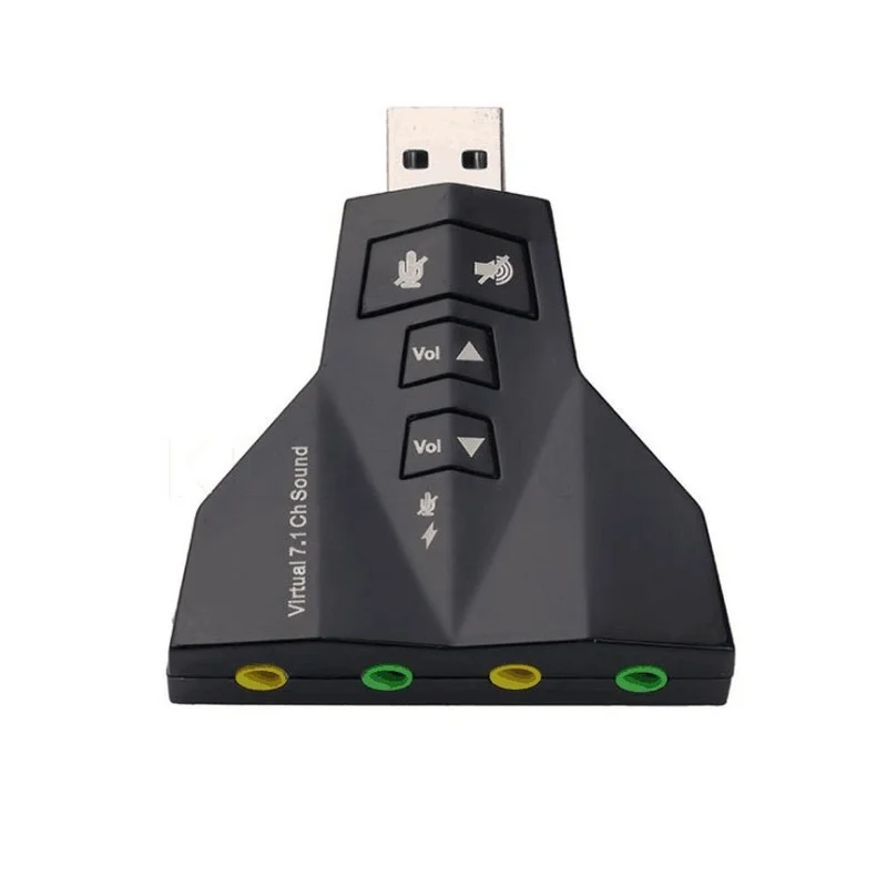 

USB Sound Adapter External Virtual 7.1 Channel 3D Sound Card Flexible Audio Interface for Laptop PC USB 2.0 Adapter