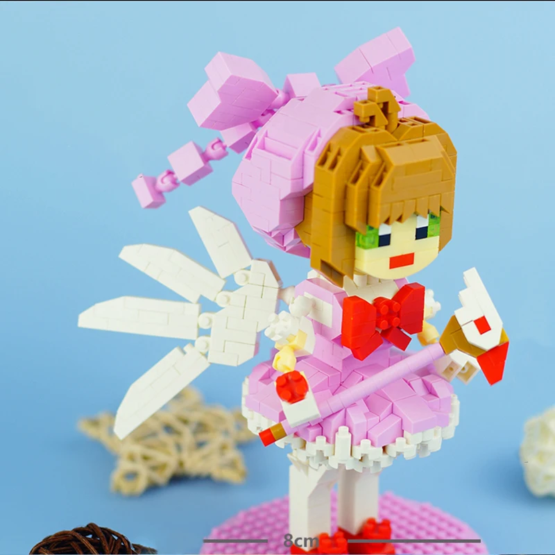 LOZ 9795 аниме карточка Captor Sakura Kinomoto девушка 3D модель 760 шт. DIY Мини Алмазные блоки
