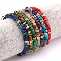 new fashion high quality natural stone imperial stone bohemia style beaded bracelet for women lady